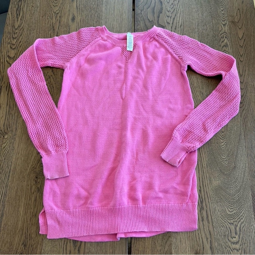 Ivivva by Lululemon Bright Pink Crew Neck Sweater